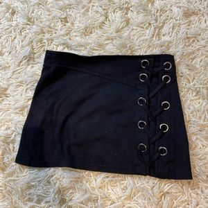 Suzette Collection Lace Up Mini Skirt